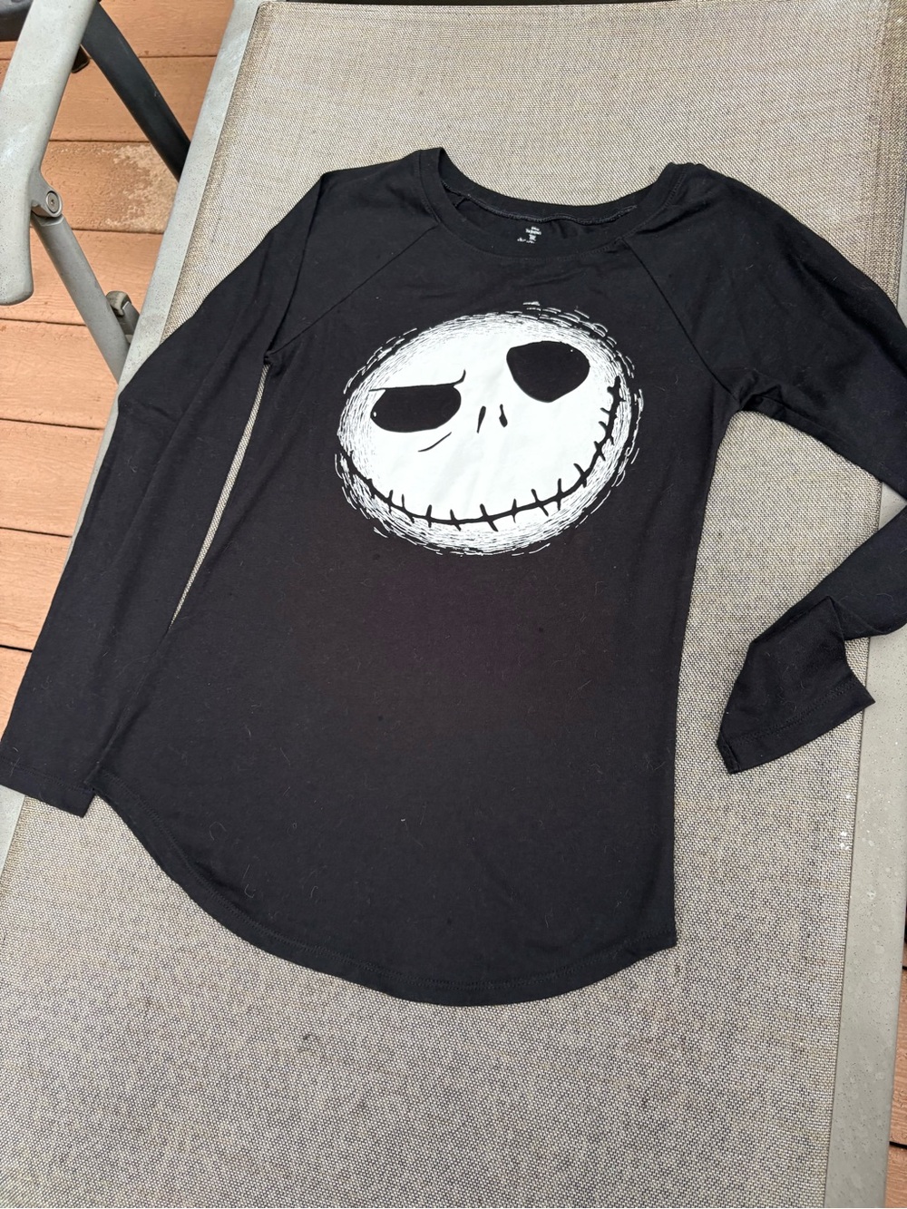 Nightmare Before Christmas Jack Skellington Black Top worn once size S women’s